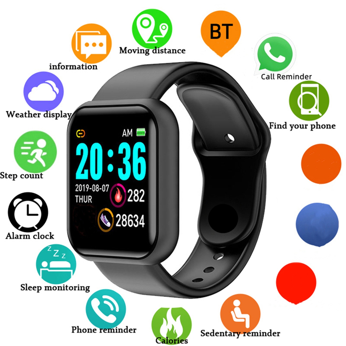 Smartwatch Watches Price - Jam Tangan Pintar Pria Layar Warna