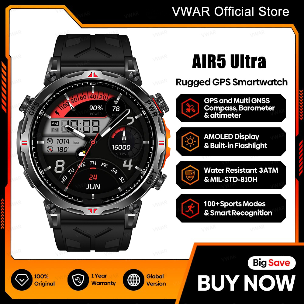 Smartwatch GPS VWAR 2025 Baru  - Watch Vs Smartwatch ulasan dan harga