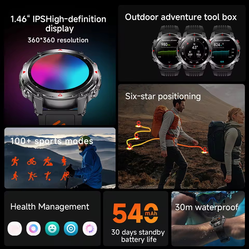 Jam Tangan Pintar GPS Militer  - Altimeter Compass Watch ulasan dan harga