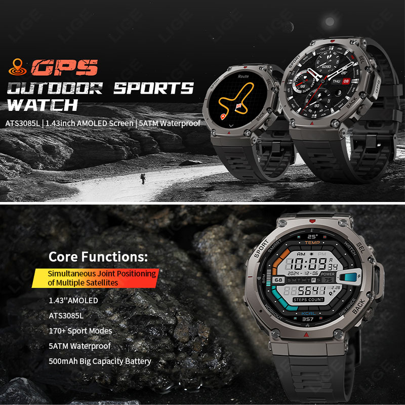 Jam Tangan Pintar GPS Kelas Mi - Altimeter Compass Watch ulasan dan harga